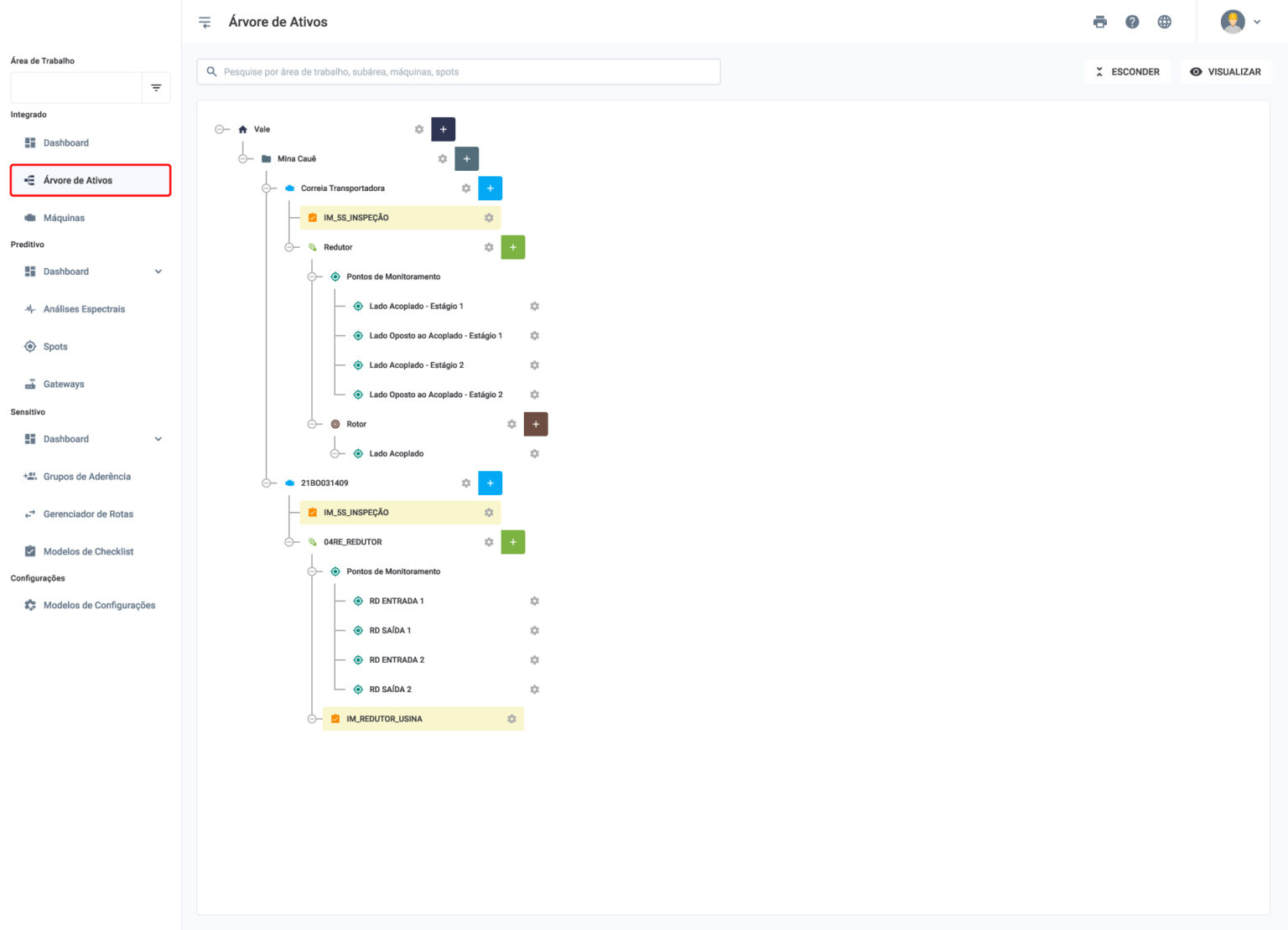Como administrar sus rutas de inspección sensitiva